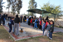 بالصور: مدرسة الرازي الابتدائية في اللد تنطلق برحلة فضائية